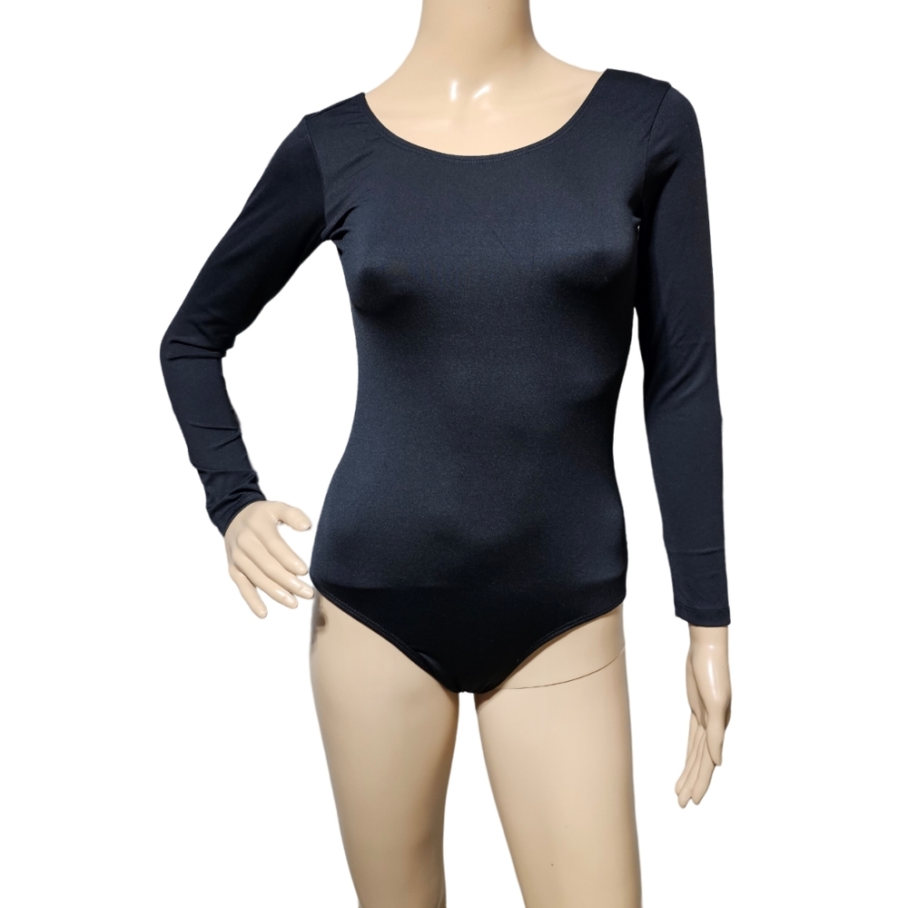 NWT Women's Black Long Sleeve Leotard